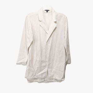 James Perse Los Angeles 1 Stretch Blazer Jacket Beige A Open Front Minimalist